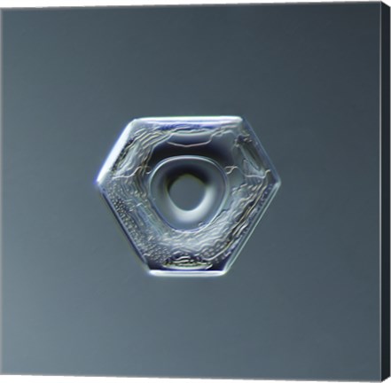 Framed Triangular Plate Snowflake 006.2.9.2014 Print