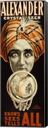 Framed Alexander, Crystal Seer Knows, Sees, Tells All. Print