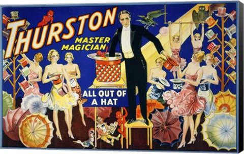 Framed Thurston, Master Magician Print