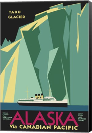 Framed Alaska Taku Glacier Print