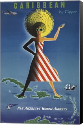 Framed Caribbean by Clipper Print