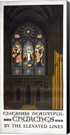 Framed Chicago&#39;s Beautiful Churches Print