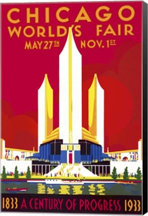 Framed Chicago, A Century of Progress Print