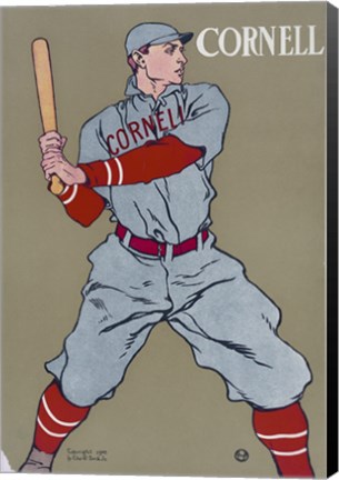 Framed Cornell Baseball Print