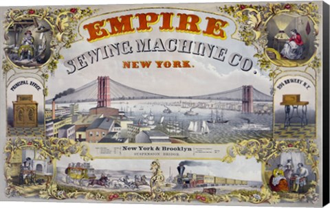 Framed Empire Sewing Machine Co. Print