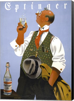 Framed Eptinger by Herbert Leupin Print