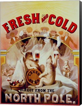 Framed Fresh and Cold--Direct from the North Pole Print