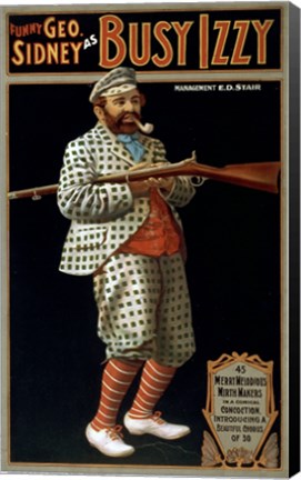 Framed Funny George Sidney as Busy Izzy Print