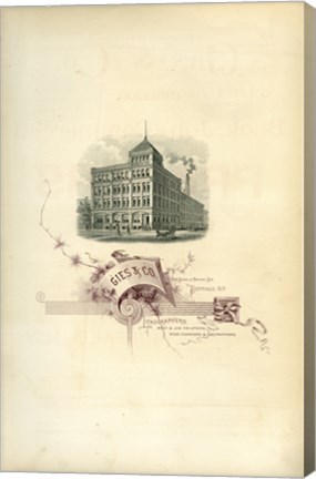 Framed Gies &amp; Co Lithographers Print