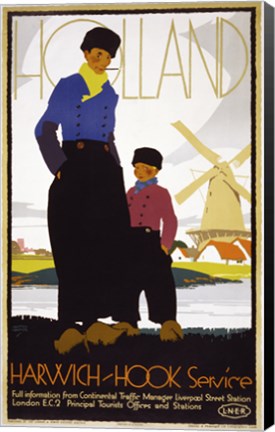 Framed Holland, Harwich-Hook Service Print