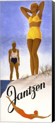Framed Jantzen Yellow Bikini Print