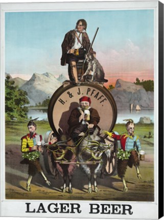 Framed Lager Beer Print