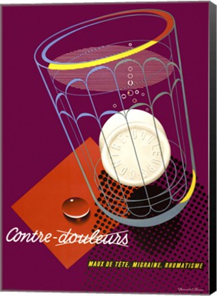 Framed Modern Pain Medication Print