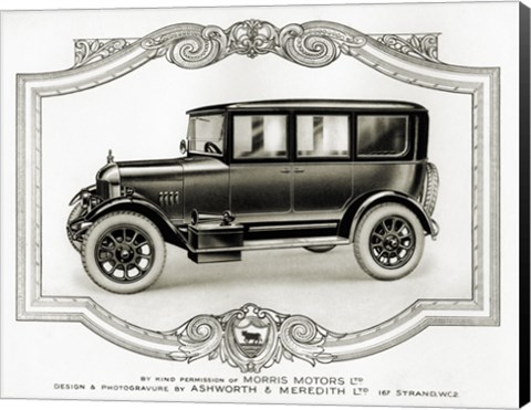Framed Morris Motors Automobile, from Penrose Annual Print