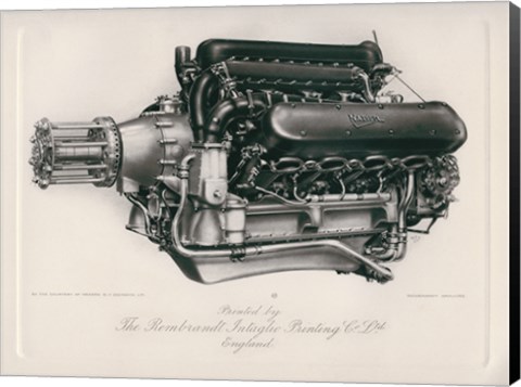 Framed Napier Lion Engine Print
