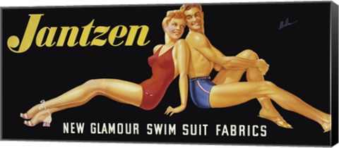 Framed New Glamour Swim Suit Fabrics Print