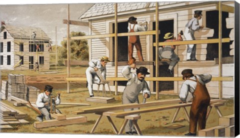 Framed Prang&#39;s Carpenter Aid Print