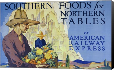 Framed Southern Foods Print