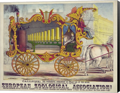 Framed Steam Car of the Muses Print