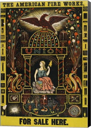 Framed American Fire Works, For Sale Here Print