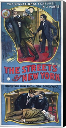 Framed Streets of New York Play Poster Print