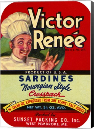 Framed Victor Renee Sardines Print