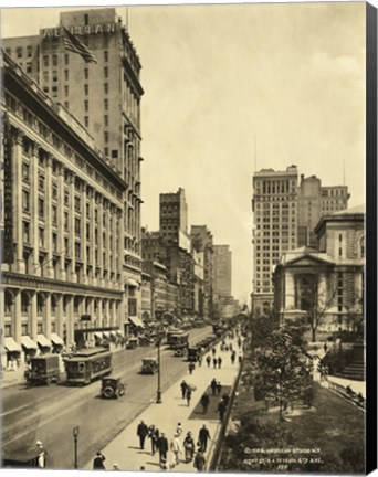 Framed 42nd Street East from 6th Avenue Print