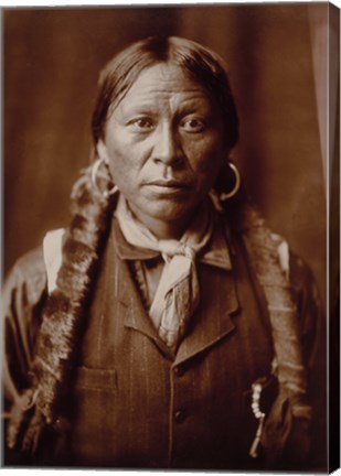 Framed Jicarilla Man, by Edward Curtis Print