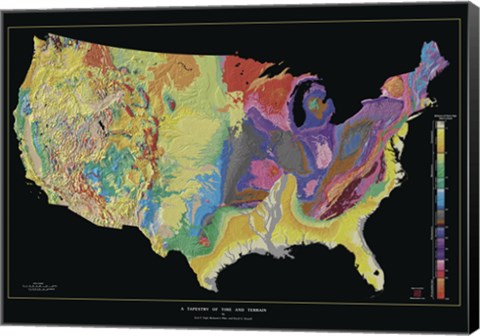 Framed Tapestry of Time and Terrain Print