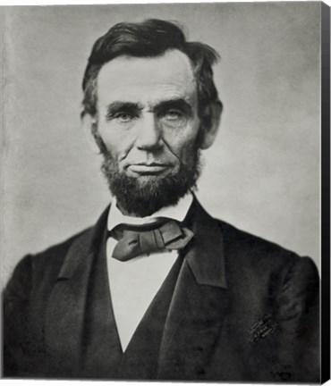 Framed Abraham Lincoln, Head and Shoulders Print