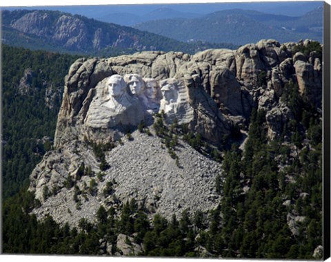 Framed Aerial View, Mount Rushmore Print