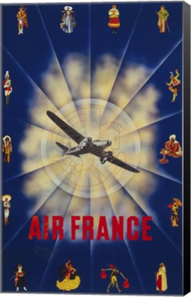 Framed Air France by P. Chanove Print