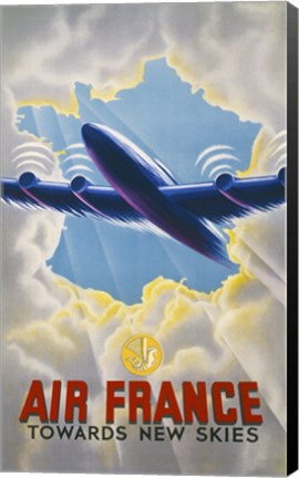Framed Air France Towards New Skies Print
