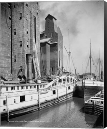 Framed Old Timer at C.T.T. Grain Elevator, Buffalo, N.Y. Print