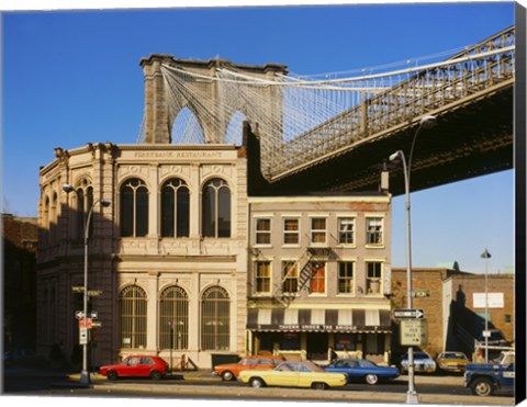 Framed Brooklyn Bridge East Tower Print