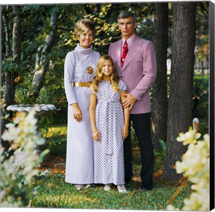 Framed Cernan Poses for a Family Portrait Print