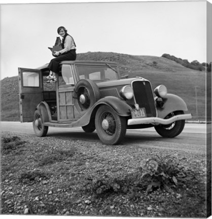 Framed Dorothea Lange, Portrait of the Photographer Print