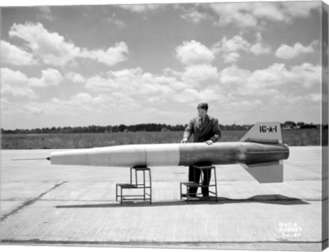 Framed Man and Ramjet Missile Print