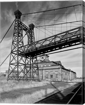 Framed Pedestrian Suspension Bridge Print