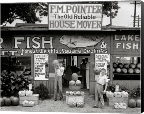 Framed Roadside Stand Near Birmingham, Alabama Print