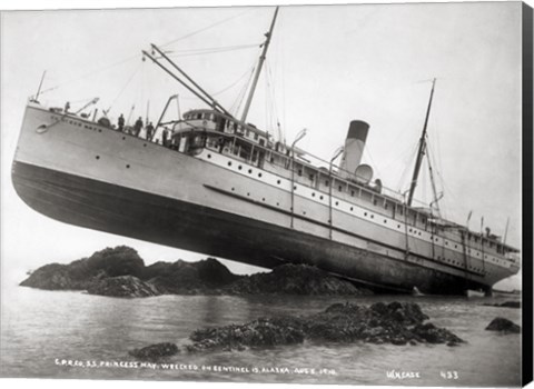 Framed S.S. Princess May Wrecked Print