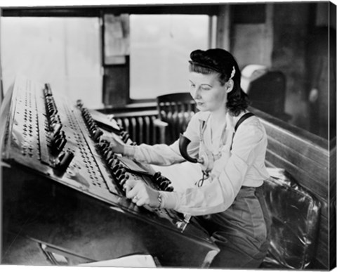 Framed Switchtender on the Pennsylvania Railroad Print