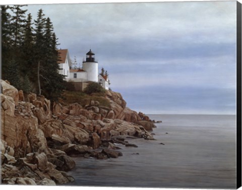 Framed Bass Harbor Light Print