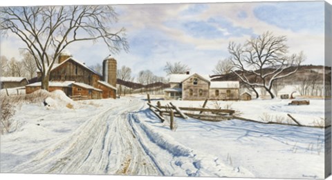 Framed Mid-January Farmscape Print