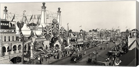 Framed Luna Park Surf Avenue Print