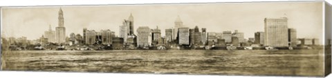 Framed NYC Skyline 1911 Print