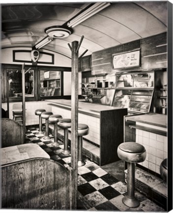 Framed Retro Diner Print