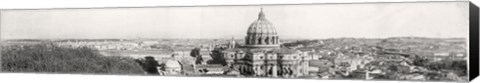 Framed Rome from Vatican 1909 Print