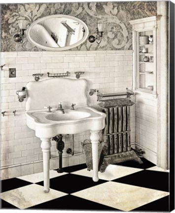 Framed Victorian Bathroom Print