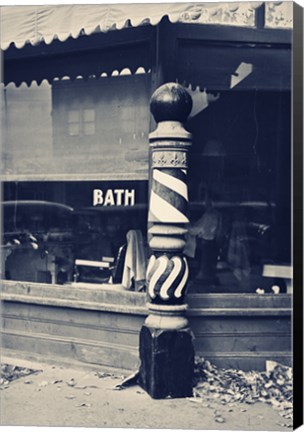 Framed Barber Pole Print